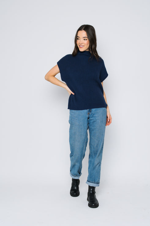 Shawna-Sleeveless Funnel Neck